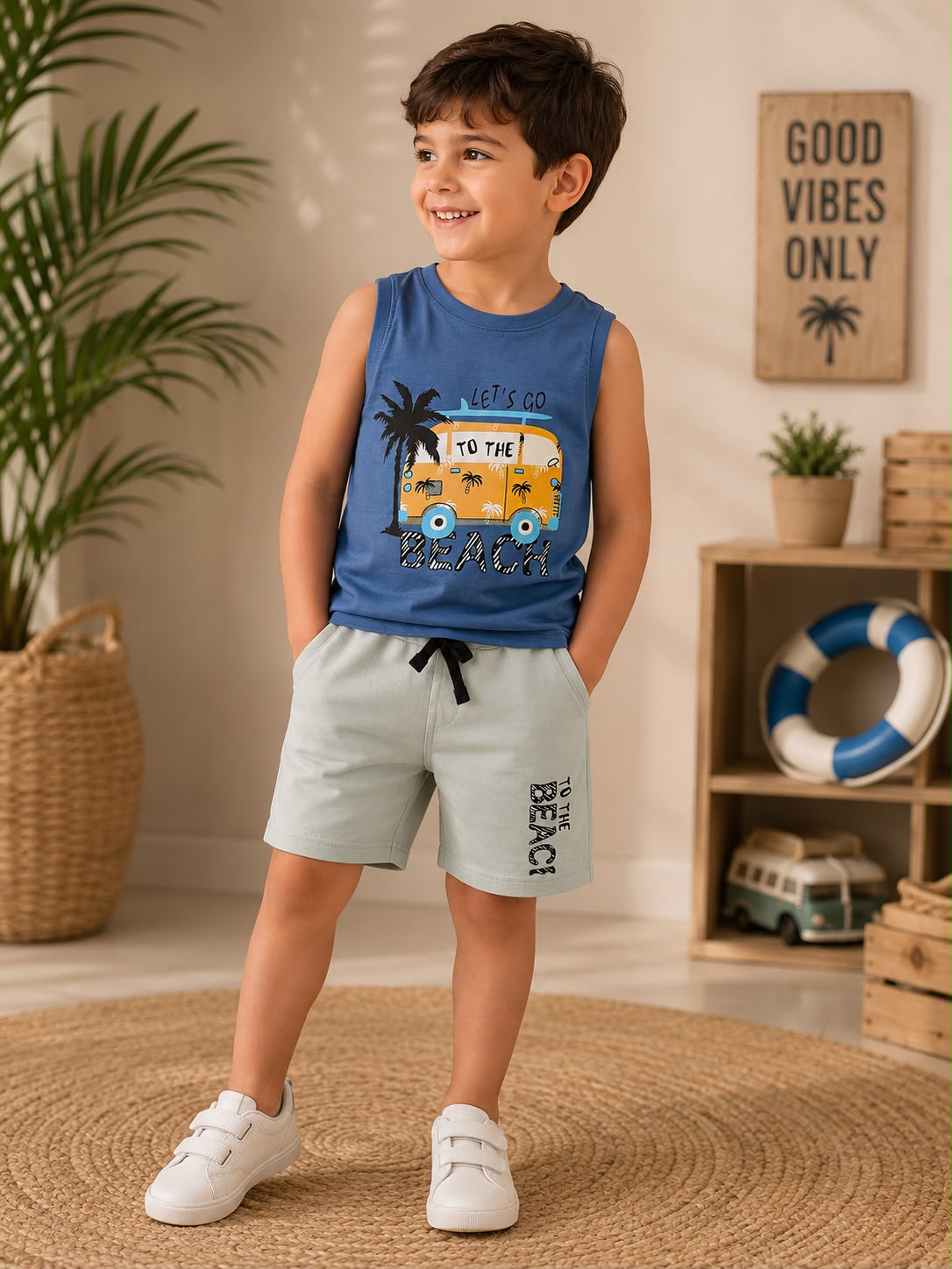 Boys Summer Tank Top  & Shorts Set